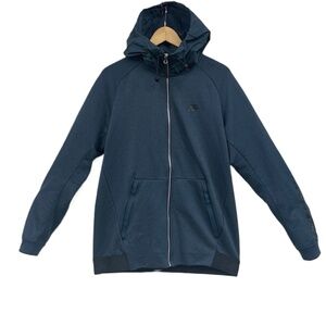 Nike Air Max Slate Navy Blue Knit Hood Jacket  Mens Large Armoury zip Sweatshirt